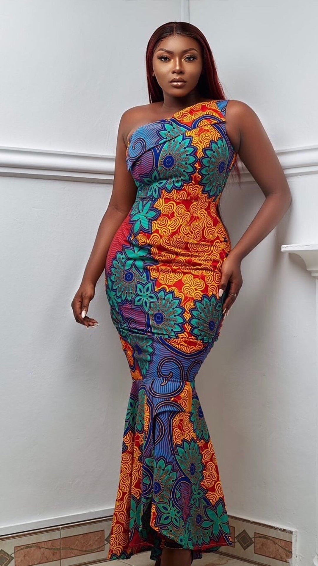 Thema African Print Maxi Dress with Headwrap (READY TO SHIP) – EZCLOTHIN