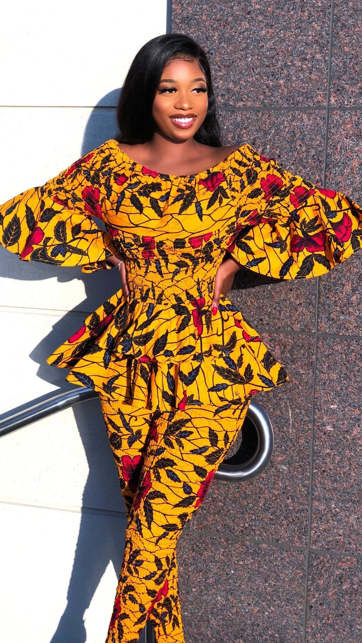 Ewusi African Print Pant Set