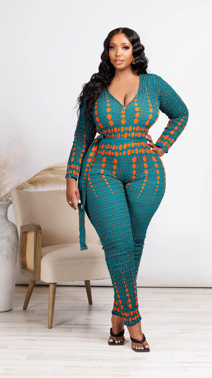 Yami African Print Jumpsuit