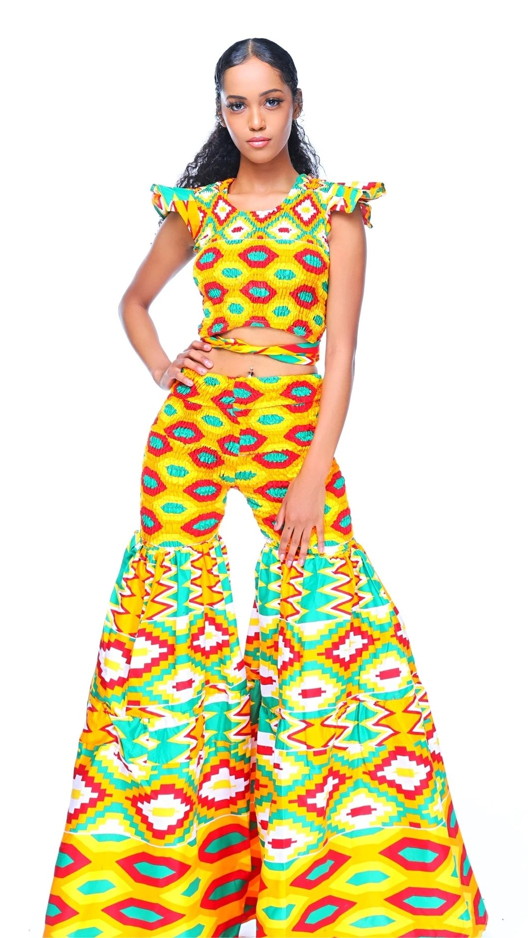 Enilola Kente African Print Pant Set